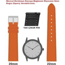 Bey 18MM-20MM-22MM-24MM Saat Uyumlu Rolax Desenli Model Deri Saat Kordonu Kayışı