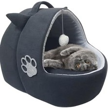 Kedi Köpek Yatağı Yuvası Yıkanabilir Kulaklı NEROPLRKLK2024101, Grifüme, Xl