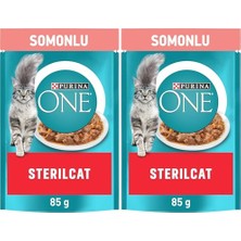 Somonlu Kısırlaştırılmış Kediler Için Yaş Kedi Maması 85 Gram (2 Paketi)