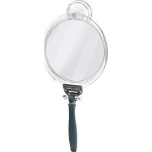 Idesign Power Lock Tıraş Aynası, Kırılmaz Makyaj Aynası, Plastik, Güçlü Vantuzlu, Şeffaf