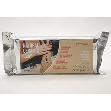 Hava ile Kuruyan Doğal Seramik Kil 500 gr – Fırın Gerektirmez, Boyanabilir & Verniklenebilir, Air Dry Clay Beyaz