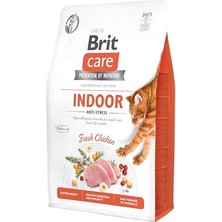 Care Indoor Anti, Ev Içinde Yaşayan Stresli Kediler Için, Tahılsız, Hipoalerjenik, Taze Tavuk Etli Kuru Mama, 2 kg