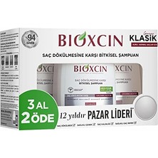 Bioxcin Klasik Bitkisel Kuru ve Normal Saçlar Için 3X300 ml Saç Dökülmesine Karşı Şampuan