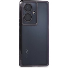 Newface Vivo V29 Lite Kılıf Razer Lensli Silikon - Mor