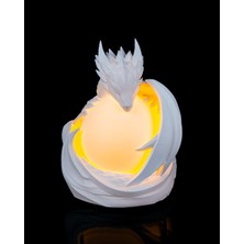 R3DWORKS Dragon Sphere Table Lamp – 3D Baskı Ejderha Tasarımlı Dekoratif Masa Lambası, Gece Lambası