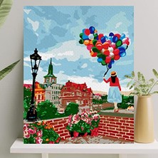 Sayılarla Boyama Tuval Seti Fırça Boya Dahil (Çıtalı) 40X50 cm - Galata