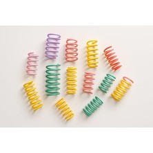 Busstier Karışık Boyutlu Spiral Yay Kedi Oyuncakları 10 Parça Renkli Ince Kalın Uzun Kısa Yaylar Yavru ve Yetişkin Kediler Için Eğlenceli Interaktif Oyuncak Seti