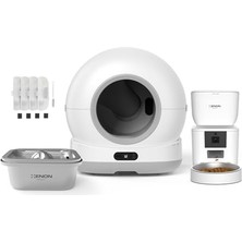 Xenon Smart Akıllı Otomatik Kedi Tuvaleti (Kamerasız) Hareket Algılamalı Köpek Mama Kabı (Kameralı) Çelik Su Pınarı ve Filtre (4 Adet) Evcil Hayvan 4'lü Pet Ürünleri Başlangıç Seti