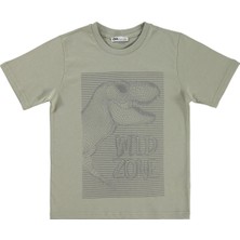 Civil Boys Wıld Zone Basklı 6-9 Yaş Tişört - Gri