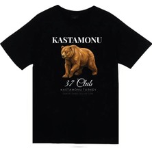 stonedfame Kastamonu 37 Ilgaz Dağı Nasrullah Köprüsü Şehir Baskılı Unisex %100 Pamuk Siyah T-Shirt