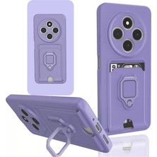 Newface Xiaomi Redmi 14C Kılıf Zuma Kartvizitli Yüzüklü Silikon - Lila