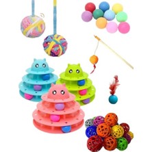 8'li Kedi Oyun Seti 8 Adet Kedi Oyuncağı