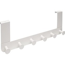 Enudden Kapı Askısı, Metal, Beyaz, Asmak Için 6 Kancalı