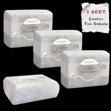 Hanzade Bitkisel Çankırı Tuz Sabunu 300-350 gr x 3 Adet Zengin Mineralli Doğal Saf Çankırı Kaya Tuzu Sabunu