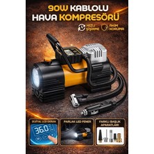 Kılıforyum Kablolu Hava Kompresörü 150 Psı Dijital LCD Ekranlı Lastik Şişirme Pompası 12V