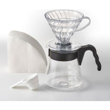 Hario V60 Kahve Demleme Seti, Şeffaf