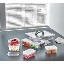 Orret Home 8'li Saklama Kabı Seti, Kahvaltılık Taşıma Kutulu ve Düzenleyici, Buzdolabı Organizeri ve Piknik Için Ideal, Çok Amaçlı Saklama Çözümü (Gri)