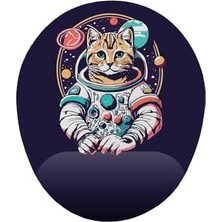 Bey Astronot Kedi Bilek Destekli Mouse Pad
