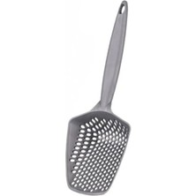 Küçük Delikli Kedi Kumu Eleme Küreği, Ince Taneli Dar Aralıklı Pet Tuvalet Temizleme Eleği Süzgeç (Gri)