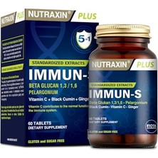 Nutraxin Plus Immun-S 1,3-1,6 Beta-Glukan 60 Tablet Takviye Edici Gıda