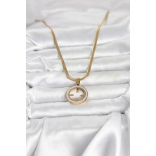 Bsre Italyan Zincirli Çeyrek Takılabilir Kadın Kolye (316L Çelik)