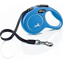 Classic Tape, Otomatik Köpek Gezdirme Tasması Small, 3 Metre, Mavi
