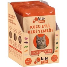 Kito Fresh Kuzu Etli Kedi YEMEĞI%100 Taze Içerikli Mama 80 G x 8 Adet