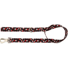 Design Köpek Gezdirme Kayışı – Geri Dönüştürülmüş, Kadifemsi Dokulu, Çift Kilitli Karabina Kanca, 360° Dönüşlü, Dayanıklı & Şık Tasarımı,kırmızı Pati,large