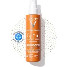Vichy Capital Soleil Cell Protect Spf 50 Güneş Koruyucu Yüz ve Vücut Fluid Spreyi 200 ml