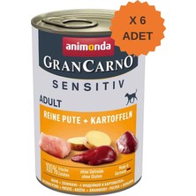 Animonda Grancarno Sensitive Hindili ve Patatesli Yetişkin Köpek Konservesi 400GR x 6 Adet