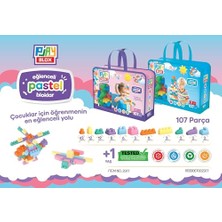 Playblox Pastel Yapı Blokları Seti, 107 Parça Pastel Renkli Büyük Bloklar, Yaratıcı Inşa Oyuncakları, +1 Yaş Erkek ve Kız Çocukları Için, Saklama Çantalı