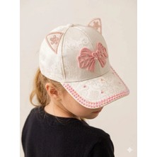 Benitto Kids Kitti 5-8 Yaş Boncuk Süslemeli Kız Çocuk Kep Şapka