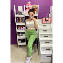 Meğdaix Yeşil Yıkamalı Gömlek ve Pantolon Takım