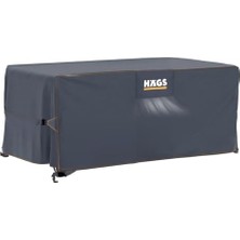Haegs Bahçe Mobilyası Örtüsü, 200-160-74CM, Ağır Hizmet Oxford Kumaş, Su Geçirmez, Dış Mekan Veranda Masa Örtüsü, Havalandırmalı Masa ve Sandalye Koruma Kılıfı - Gri