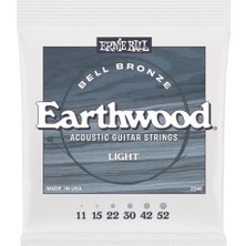 Ernie Ball Hafif Earthwood Bell Bronz Akustik Gitar Telleri 11-52