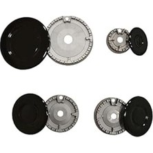 Evsahome 8 Parça Arçelik Beko Uyumlu (Profilo-Bosch-Siemens Uyumsuz) Set Üstü Fırın Ocak Bek Takımı Gri-Siyah