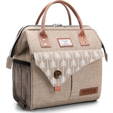 Haegs Kadın Termal Çanta, Yalıtımlı Yemek Taşıma, Bayan Beslenme Çantası, Sızdırmaz Beslenme Kutusu, Yetişkinler ve Çalışanlar Için 11L Bej