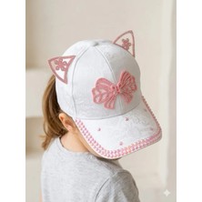 Benitto Kids Kitti 5-8 Yaş Boncuk Süslemeli Kız Çocuk Kep Şapka