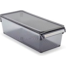 Kapaklı Banyo Mutfak Düzenleyici Raf Ps 360 * 150 * 100 mm Şeffaf M-E27-20-16K