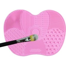 Busstier Silikon Makyaj Fırça Temizleme Pedi Pratik ve Kolay Kullanımlı Fırça Temizleyici Mat Aparat (15 Cm)