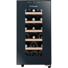 Service Solo Şarap Dolabı, 18 Şişe Kapasiteli LS18S - Siyah, Hibrit Soğutma Sistemi, Dolap Içi LED Aydınlatma, Titreşim Önleyici Sistem, Enerji Verimliliği          [enerji Sınıfı F]