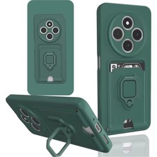 Newface Xiaomi Redmi 14C Kılıf Zuma Kartvizitli Yüzüklü Silikon - Yeşil