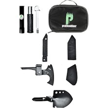 Multitool Katlanır Kürek, Balta, Bıçak, Testere, Çekiç, Çapa Seti