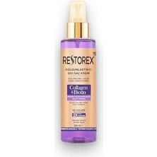 Restorex Collagen & Biotin Sıvı Saç Kremi – Durulanmayan, Dolgunlaştırıcı Etki, Kolajen & Biotin Içerikli, Anında Tarama & Parlaklık, 200 ml