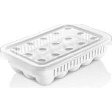 15'li Yumurta Saklama Kabı - Sızdırmaz Kilitli Kapak, Yıkanabilir, Buzdolabı ve Taşıma Için Pratik