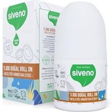 Siveno %100 Doğal Roll On Hindistan Cevizli Deodorant Ter Kokusu Önleyici Bitkisel Lekesiz Vegan 50 ml