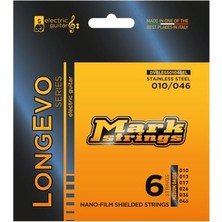 Mark Strings Longevo Stainless Steel Nanofilm Shielded 10-46 Elektro Gitar Teli