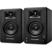M-Audıo BX3BT - 3.5" Stüdyo Monitörleri ve Bilgisayar Hoparlörleri, Bluetooth'lu, Müzik Prodüksiyon Yazılımı ile Kayıt ve Multimedya Için, 120W, Çift, Siyah