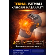 Kılıforyum Termal Isıtmalı Kablosuz Masaj Aleti Diz Omuz Dirsek Bacak Titreşimli Masaj Cihazı