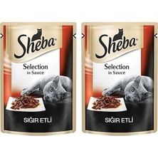 Sheba Yetişkin Sığırlı Yaş Mama 85 G (2 Paketi)